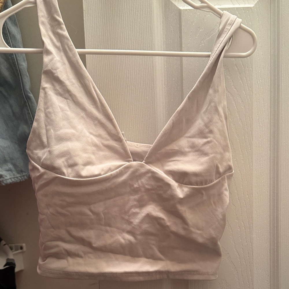 Garage Cream V-Neck Top